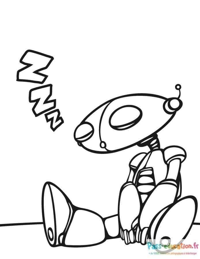 Coloriage Robot rêveur à imprimer et colorier