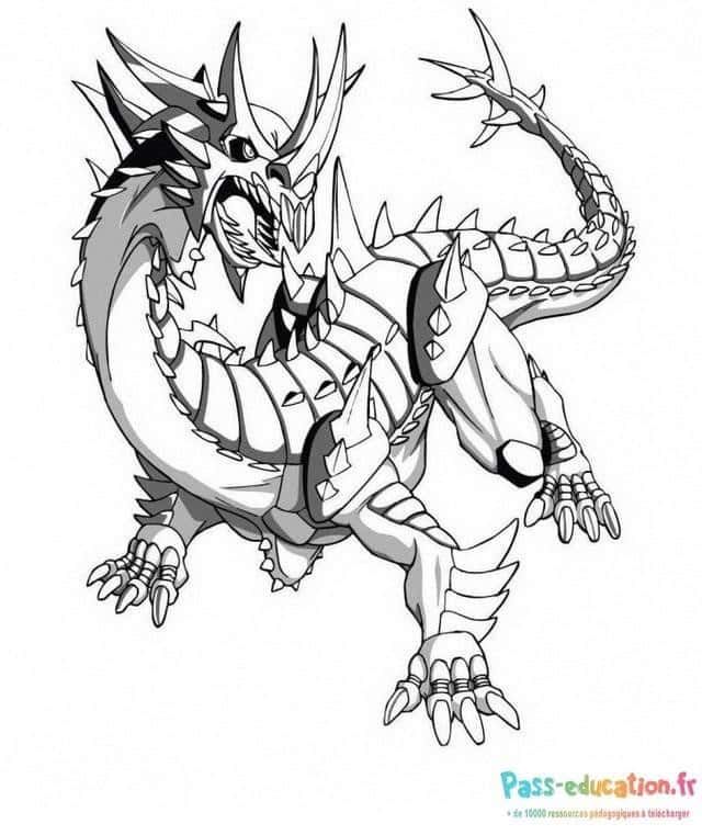 Coloriage Dragon mécanique à imprimer et colorier
