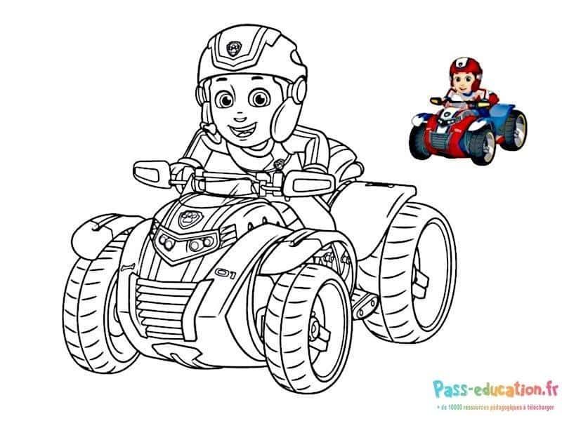 Coloriage Quad de course à imprimer et colorier