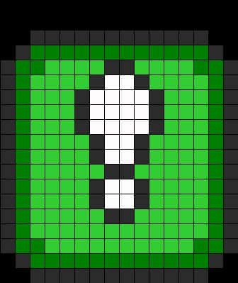 Coloriage Luigi Pixel Art à imprimer et colorier