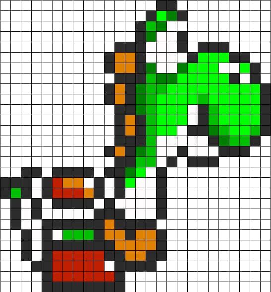 Coloriage Luigi Pixel Art à imprimer et colorier