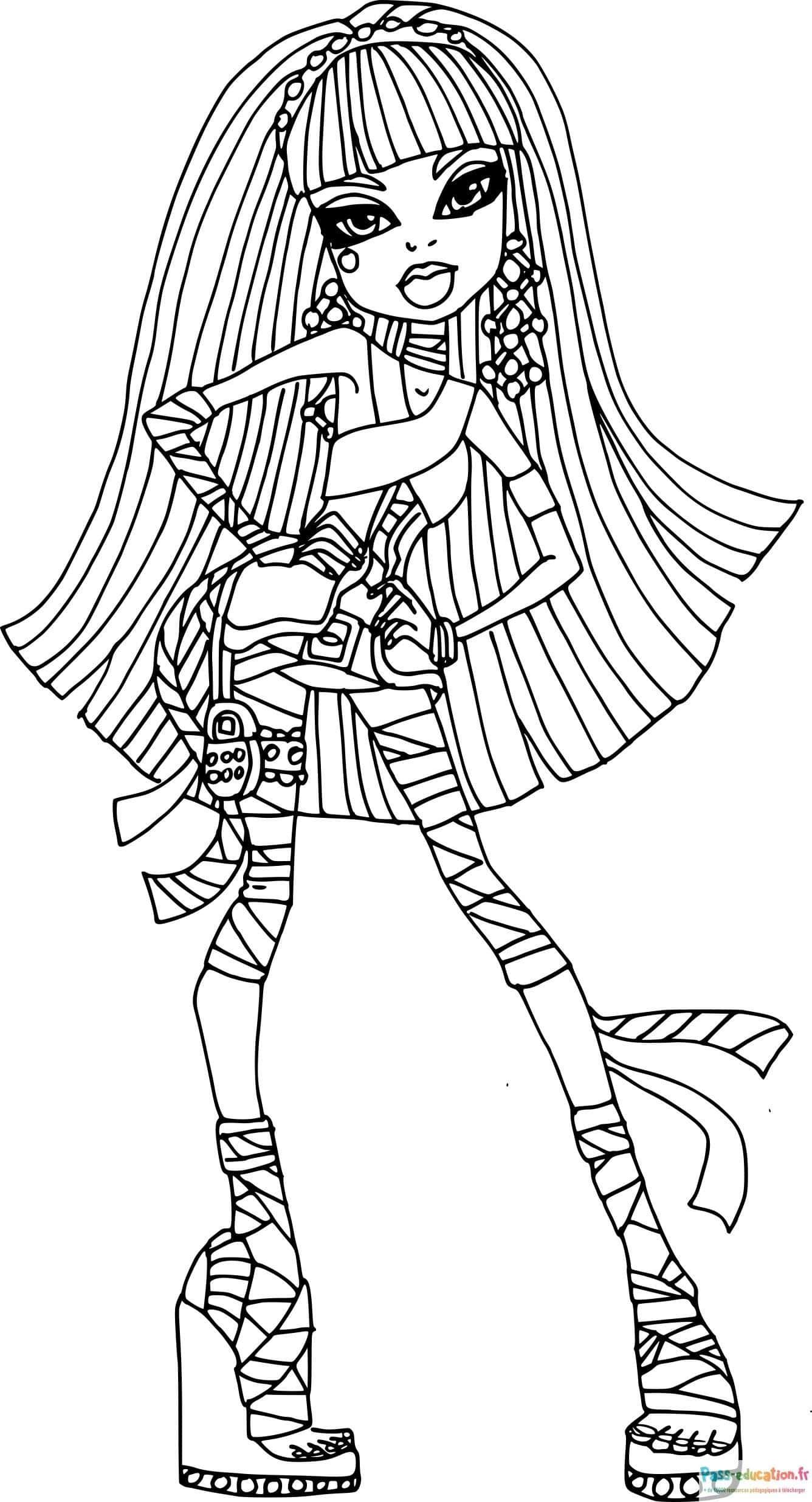 Coloriage Mode Monster High à imprimer et colorier