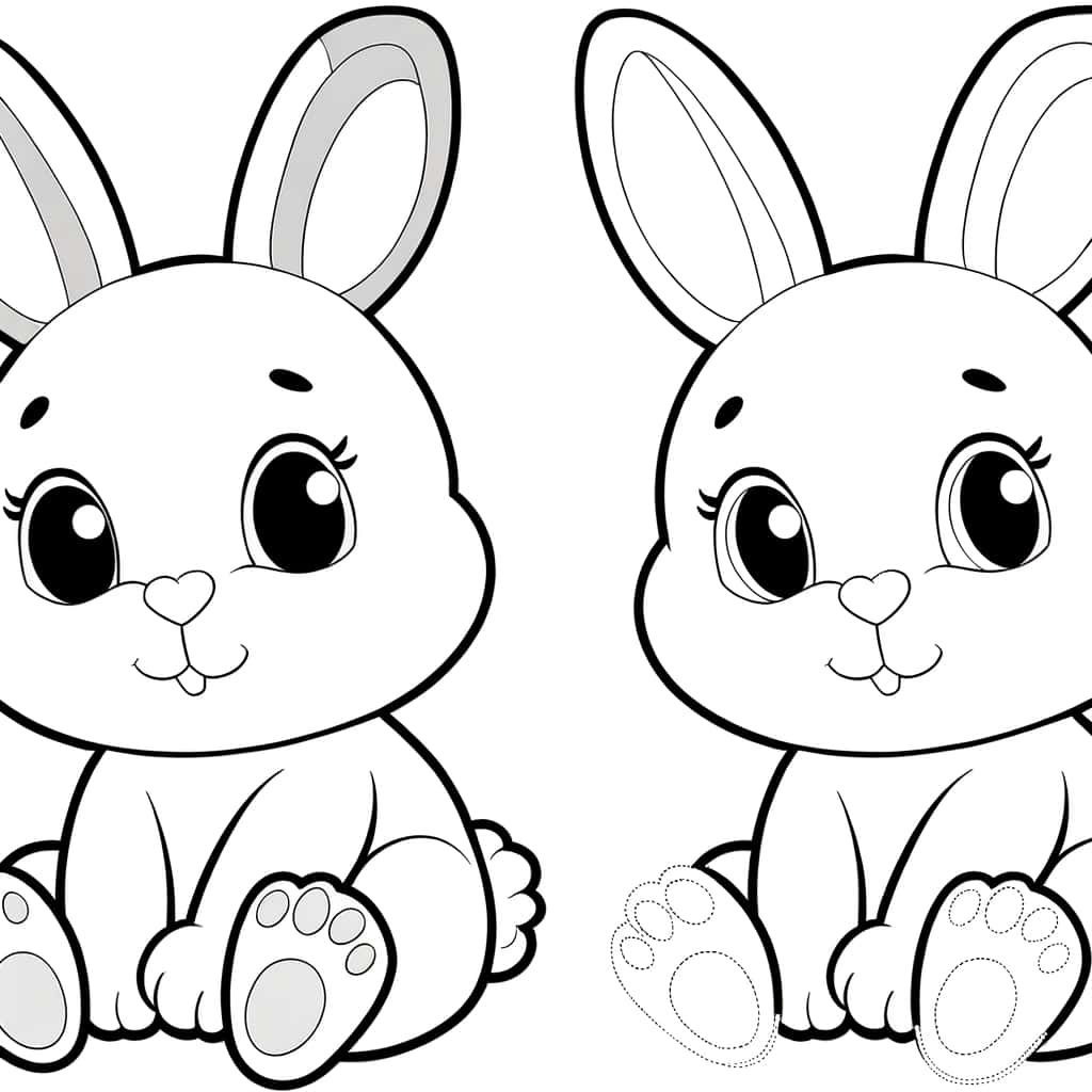Coloriage Bébé Lapin à imprimer et colorier