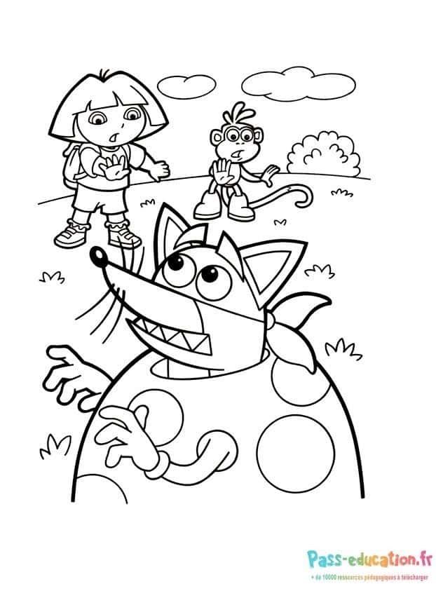 Coloriage Aventure de Dora à imprimer et colorier