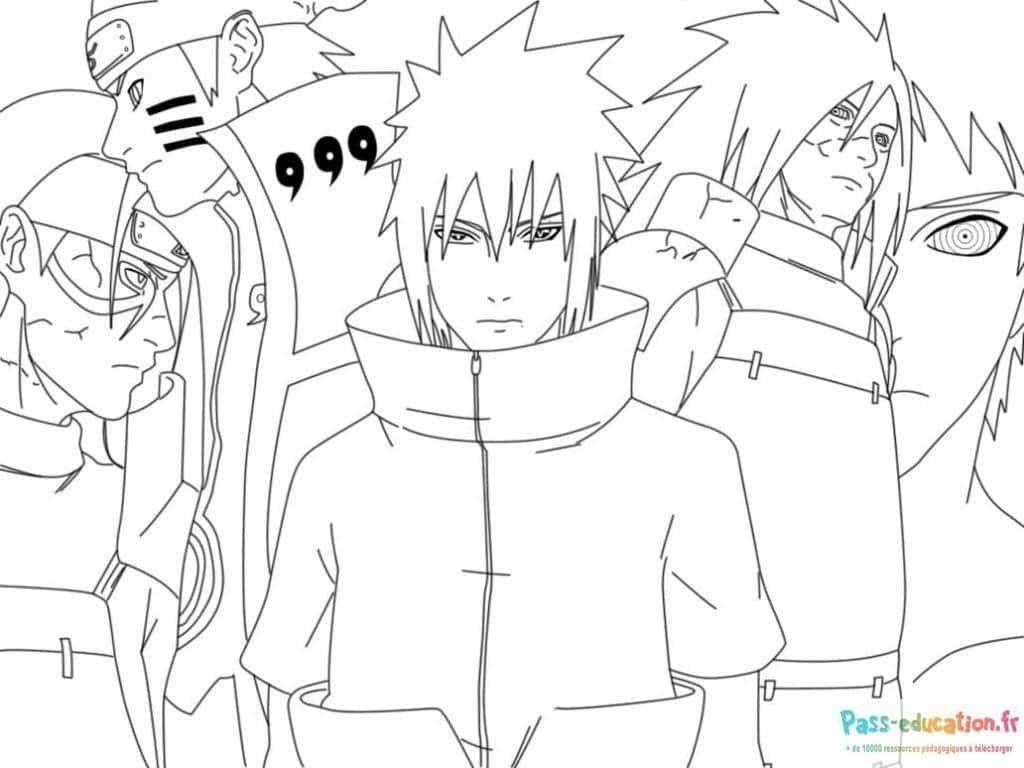 Coloriage Équipe de ninjas à imprimer et colorier