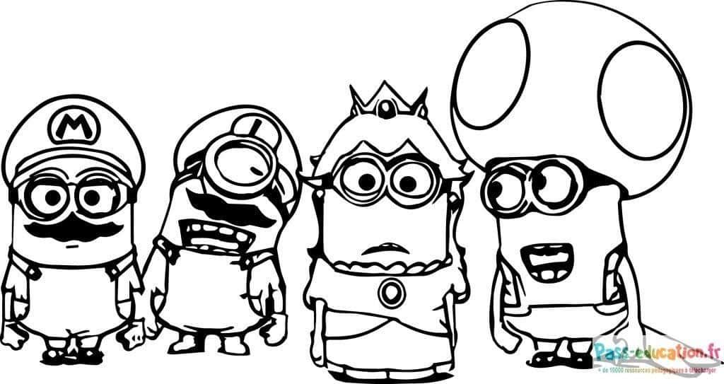Coloriage Minions déguisés à imprimer et colorier