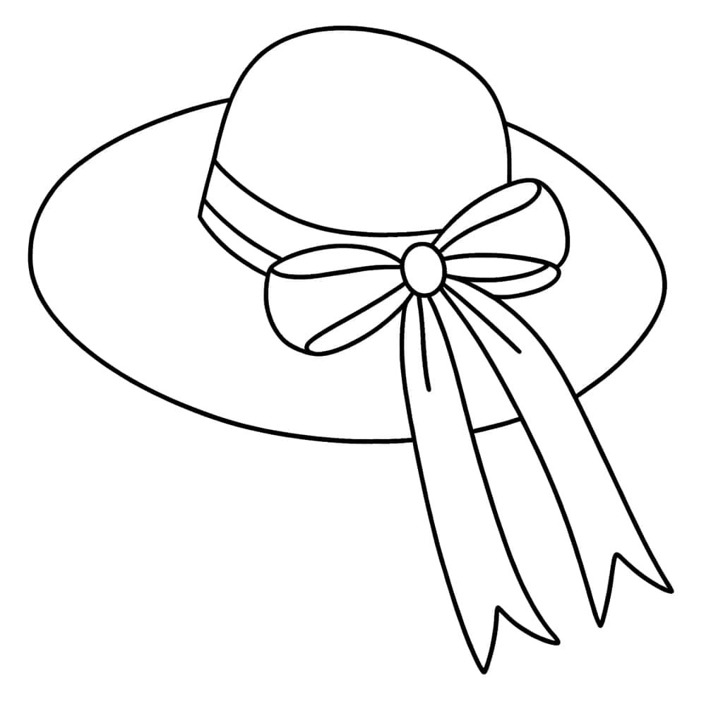 Coloriage Chapeau élégant à imprimer et colorier