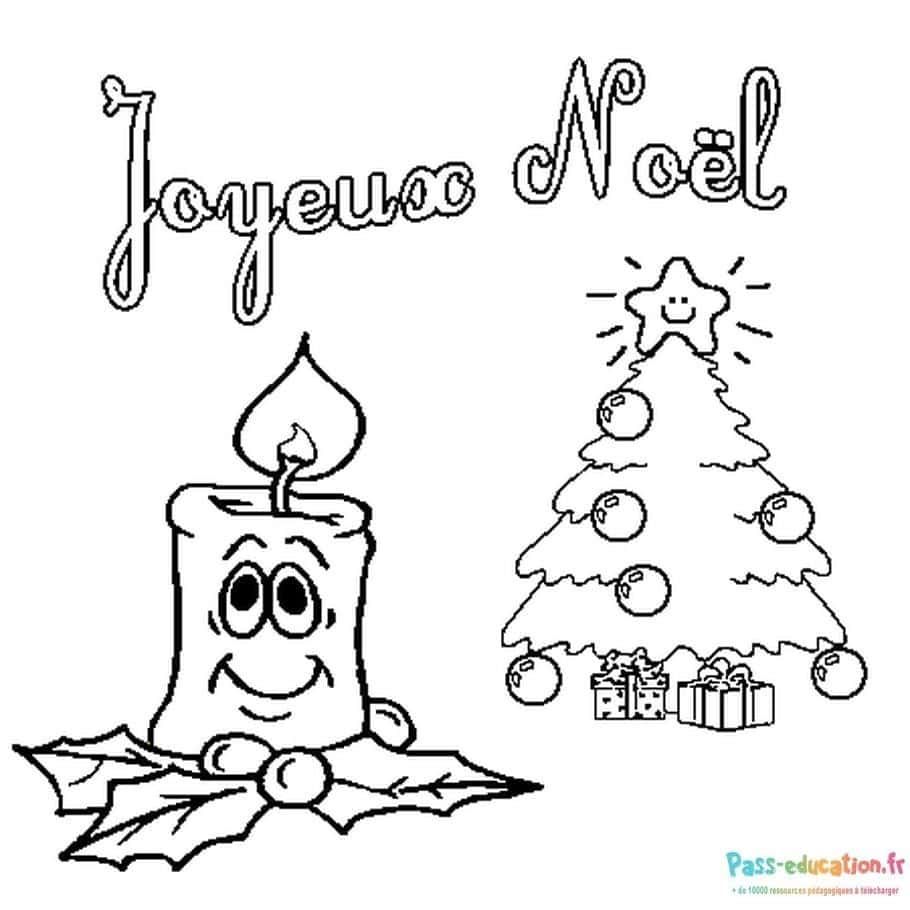 Coloriage Joyeux Noël à imprimer et colorier
