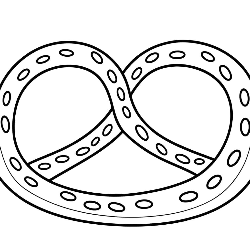 Coloriage Bretzel infini à imprimer et colorier