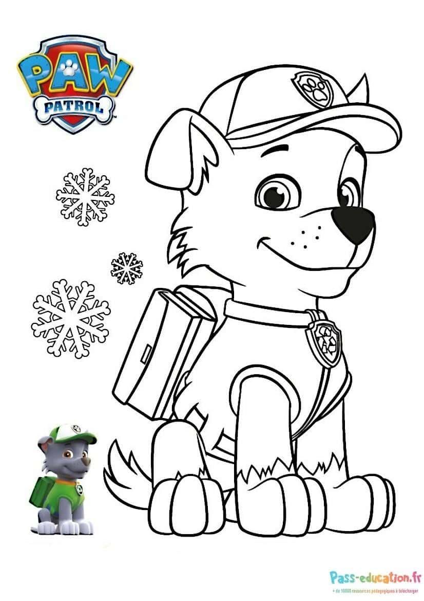 Coloriage Chiot Pat' Patrouille à imprimer et colorier
