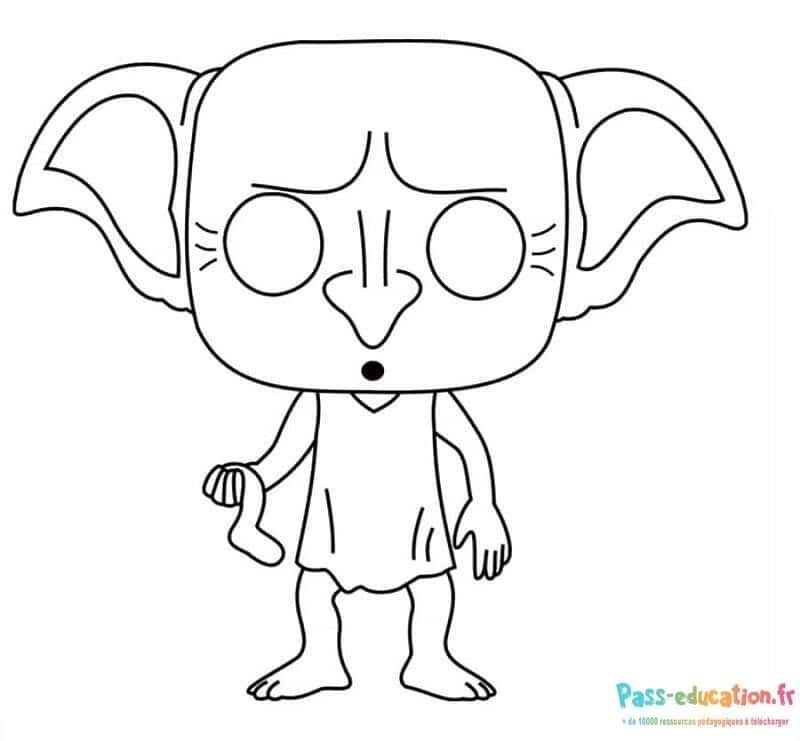 Coloriage Personnage Pop Harry Potter à imprimer et colorier