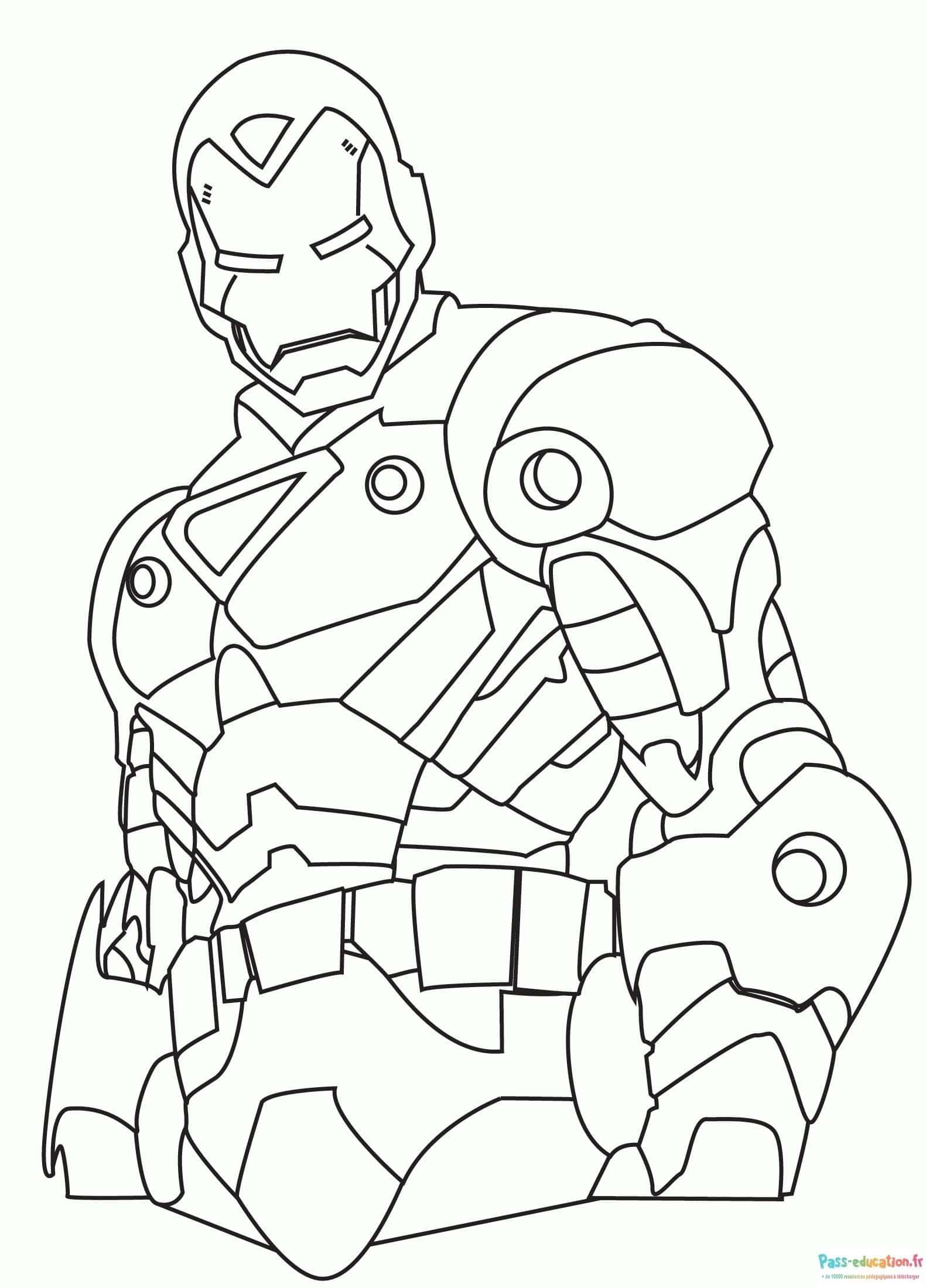 Coloriage Iron Man à imprimer et colorier