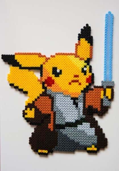 Coloriage Pikachu Jedi à imprimer et colorier