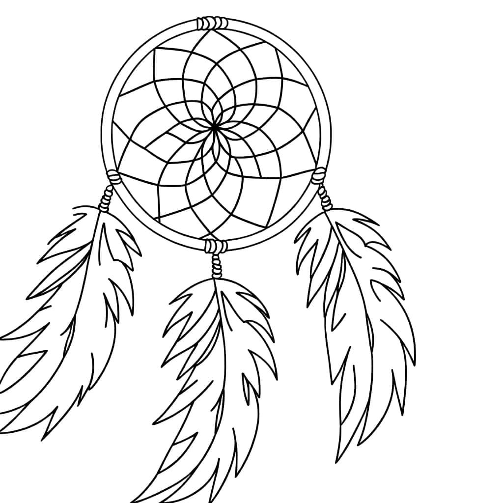 Coloriage Attrape Rêves à imprimer et colorier
