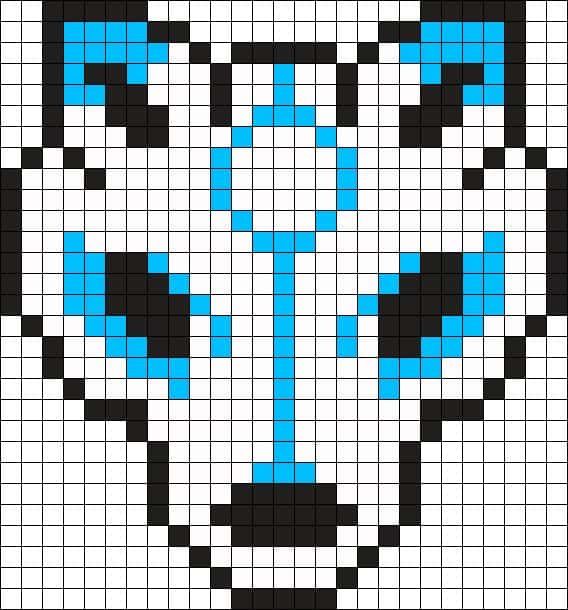 Coloriage Loup pixelisé à imprimer et colorier