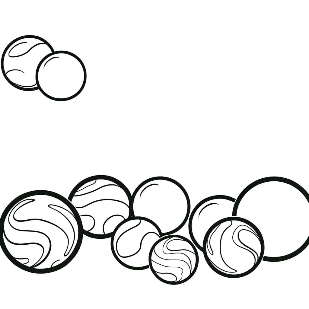 Coloriage Billes à imprimer et colorier