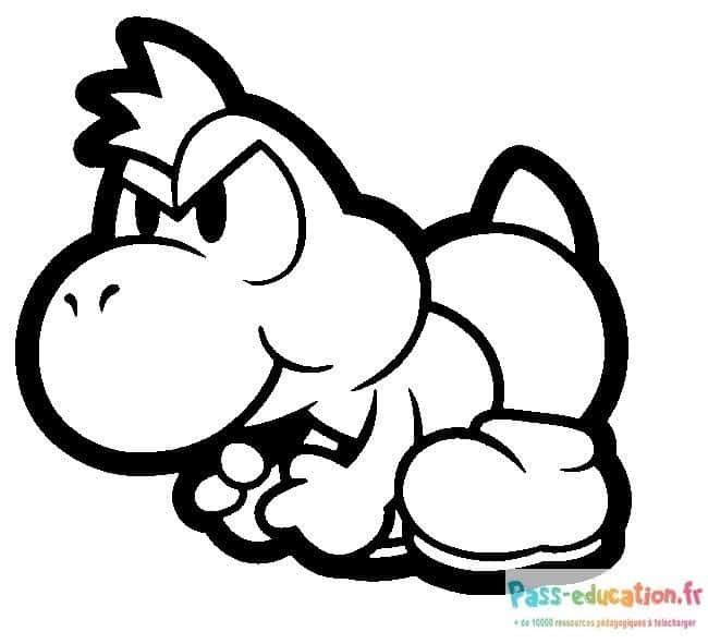 Coloriage Petit Bowser à imprimer et colorier