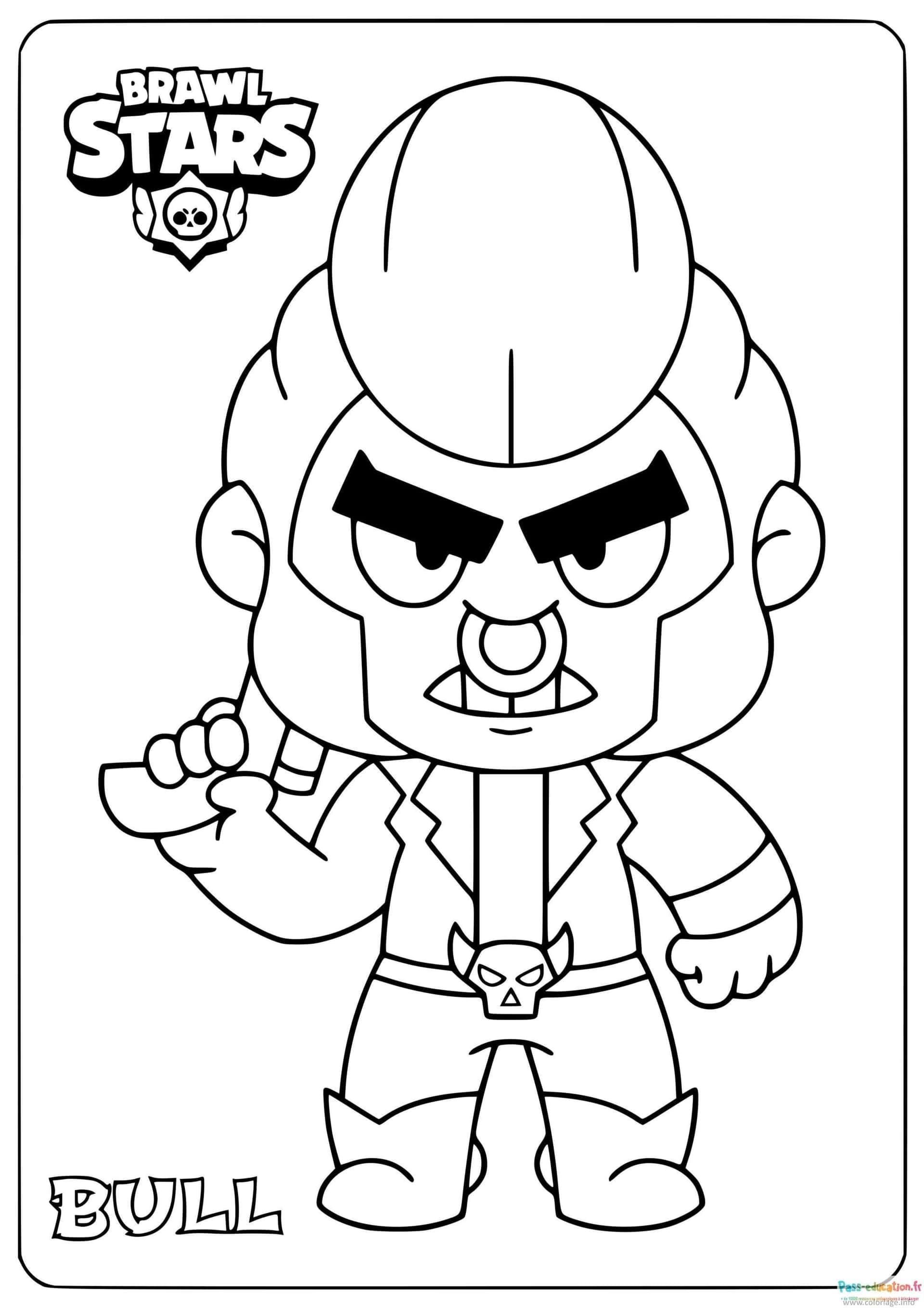 Coloriage Bull Brawl Stars à imprimer et colorier