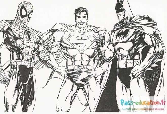 Coloriage Super-héros à imprimer et colorier