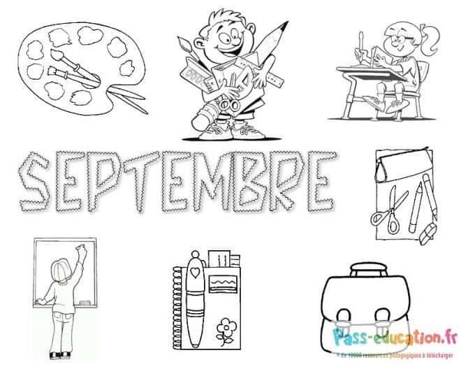 Coloriage Rentrée scolaire à imprimer et colorier