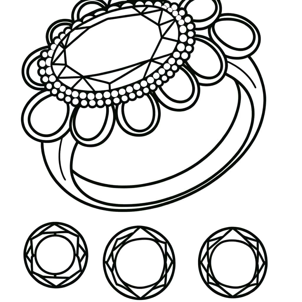 Coloriage Bague précieuse à imprimer et colorier
