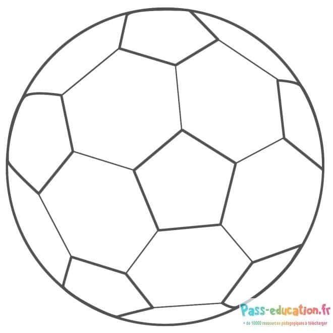 Coloriage Ballon de football à imprimer et colorier