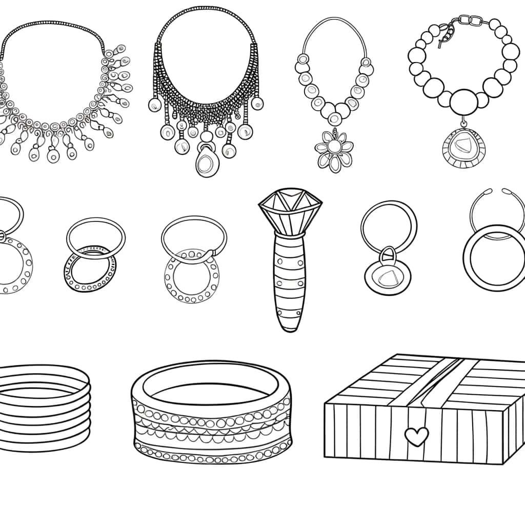 Coloriage Bijoux fantaisie à imprimer et colorier