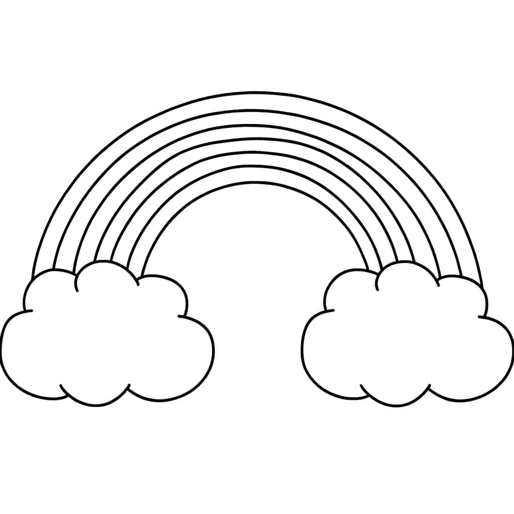Coloriage Arc-en-ciel à imprimer et colorier