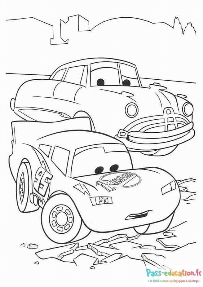 Coloriage Course animée à imprimer et colorier