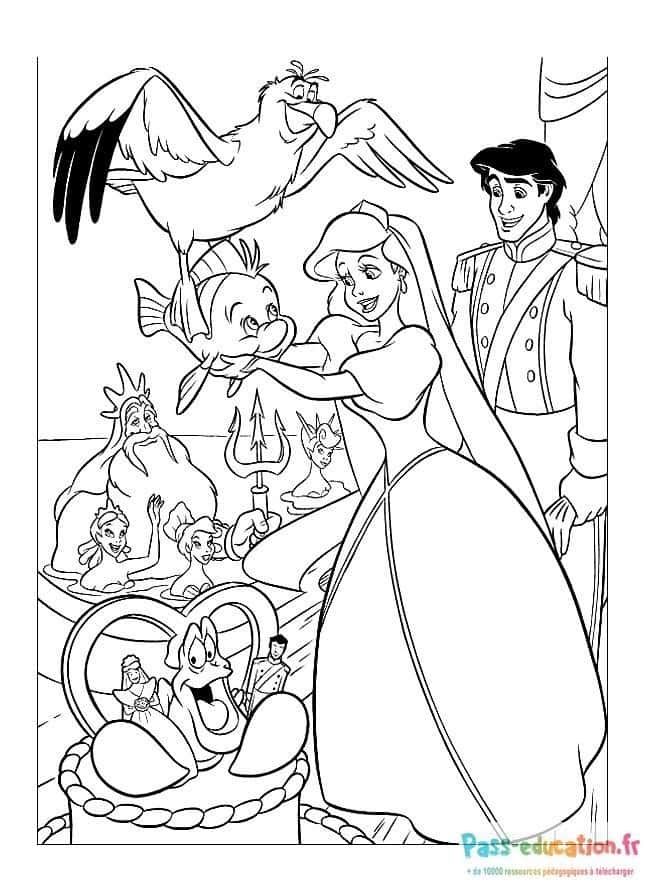 Coloriage Rencontre sous-marine à imprimer et colorier