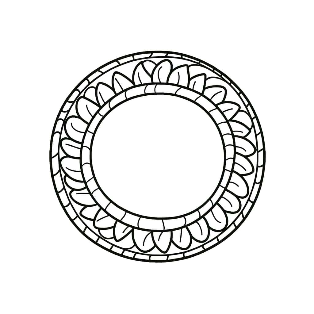 Coloriage Cercle décoratif à imprimer et colorier