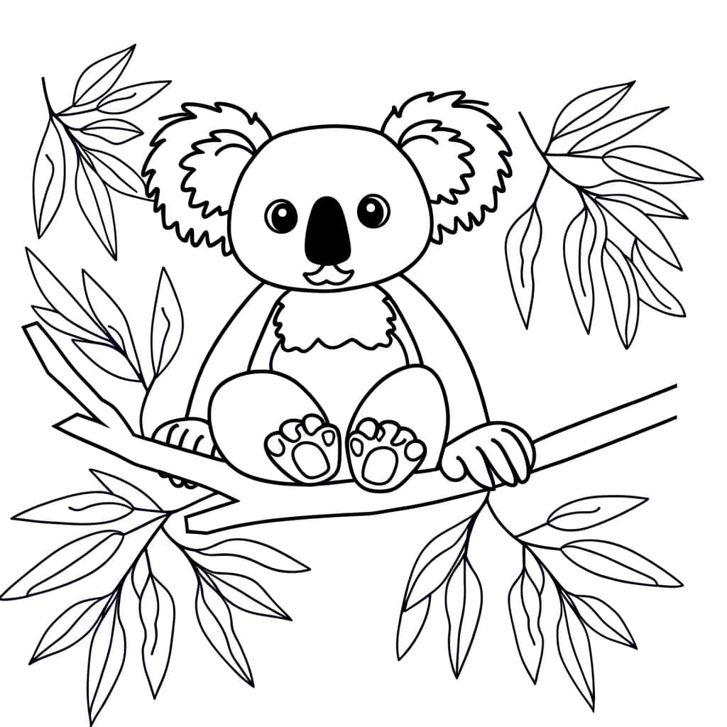 Coloriage Bébé Koala à imprimer et colorier