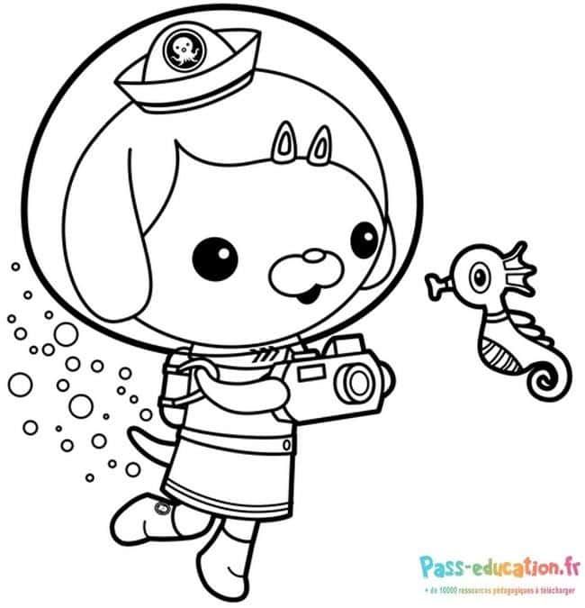 Coloriage Octonaute photographe à imprimer et colorier