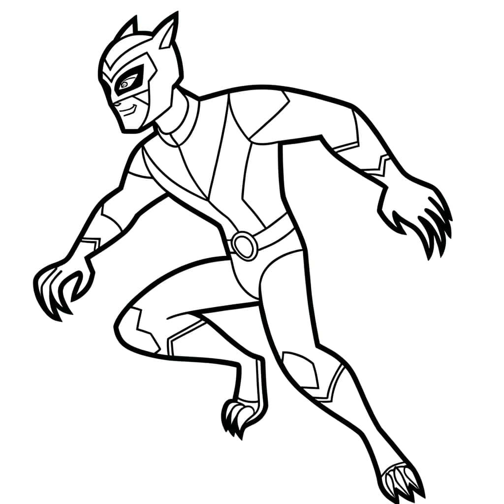 Coloriage Super-héros en action à imprimer et colorier