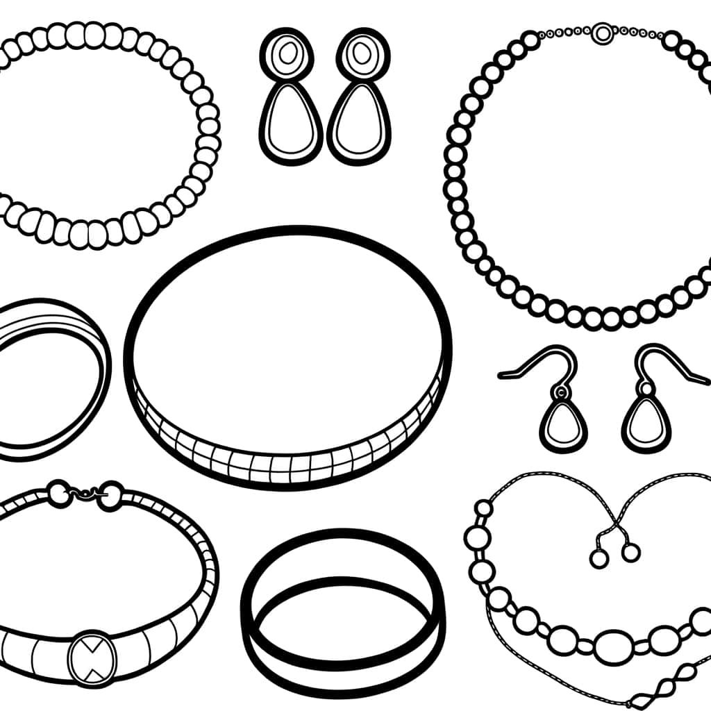 Coloriage Bijoux fantaisie à imprimer et colorier