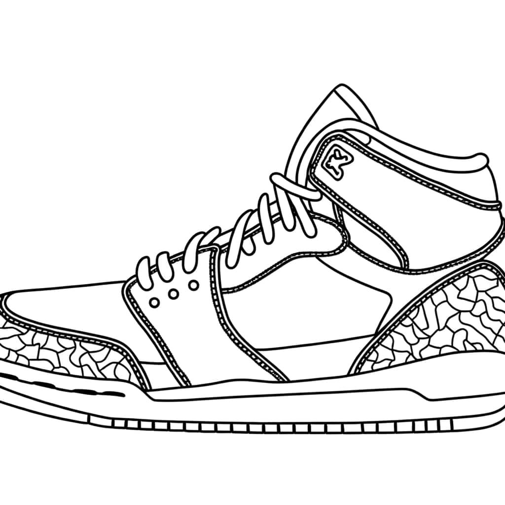 Coloriage Basket Air Jordan à imprimer et colorier