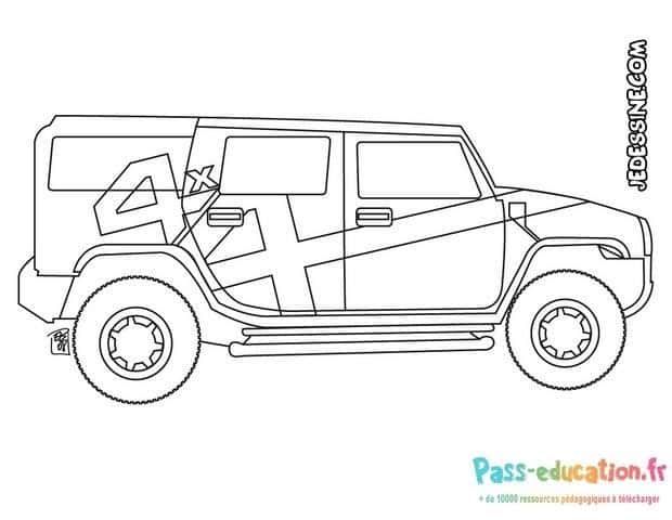 Coloriage 4X4 robuste à imprimer et colorier