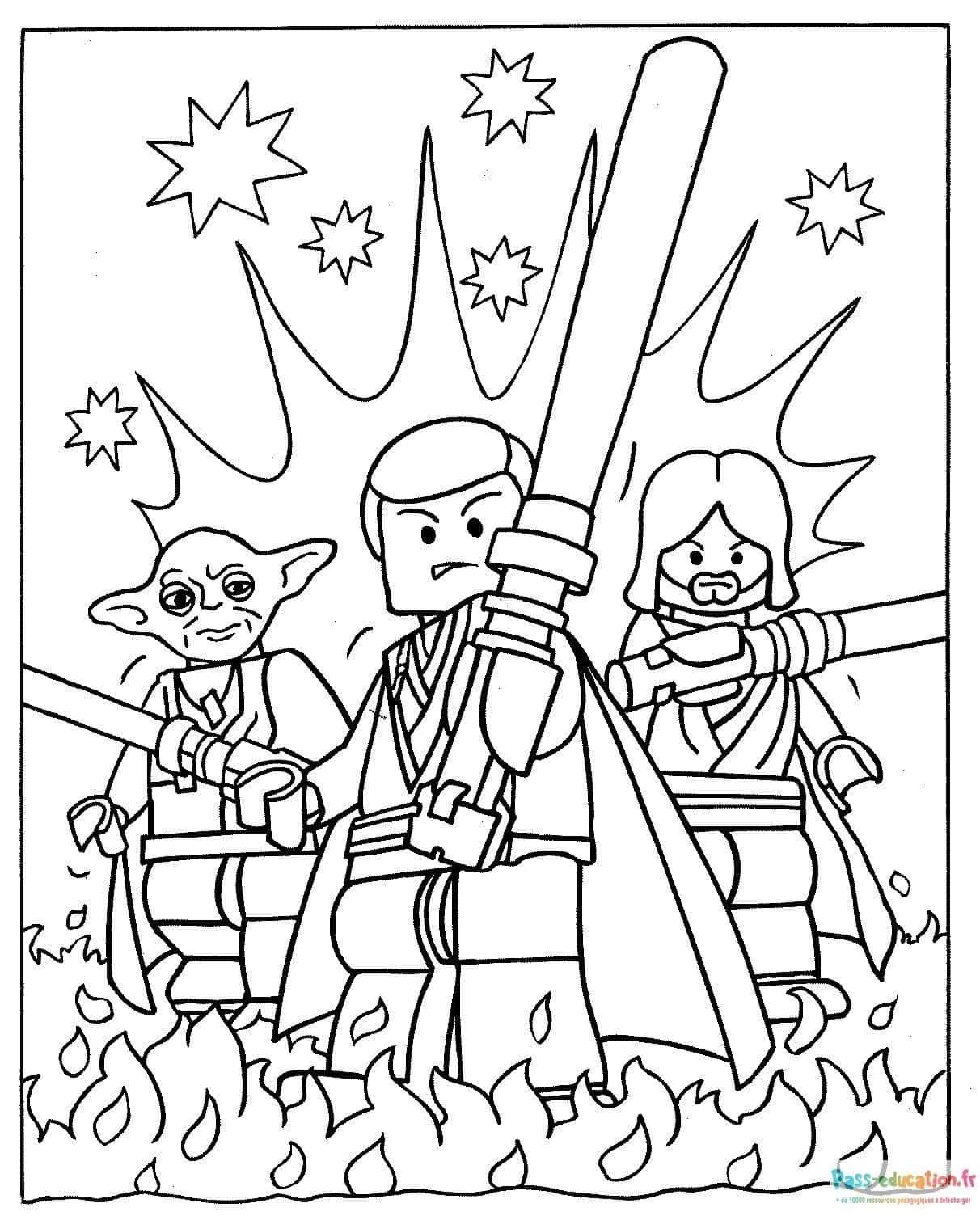 Coloriage Combattants Lego à imprimer et colorier