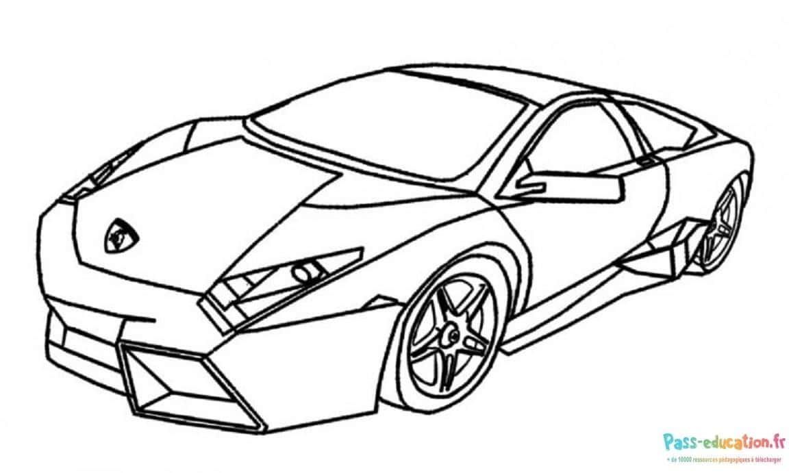 Coloriage Voiture sportive à imprimer et colorier