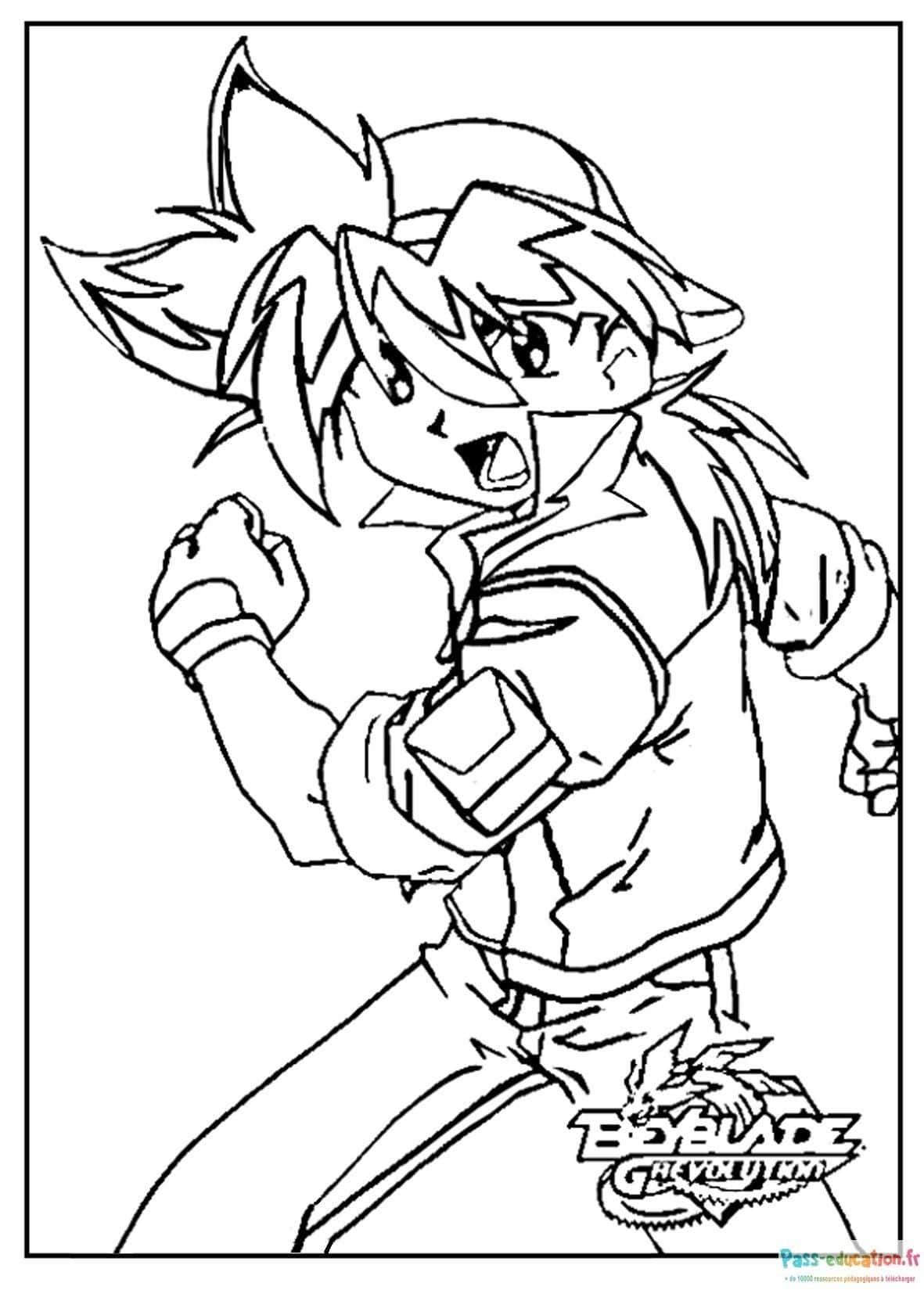 Coloriage Héros Beyblade à imprimer et colorier