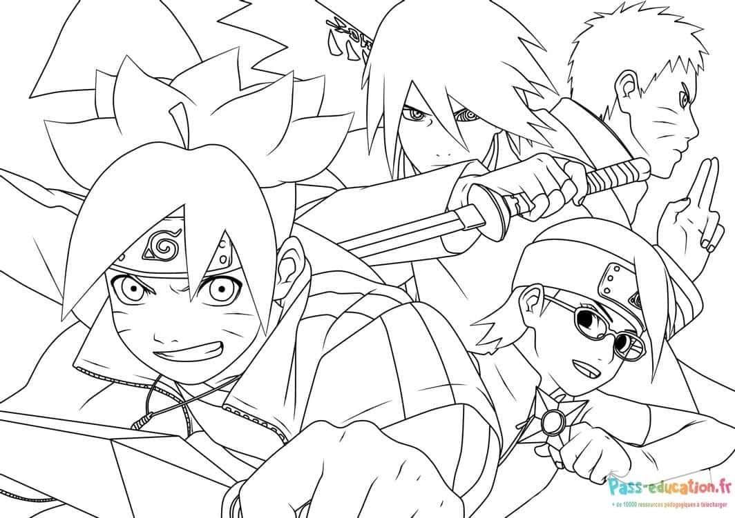 Coloriage Aventuriers ninjas à imprimer et colorier