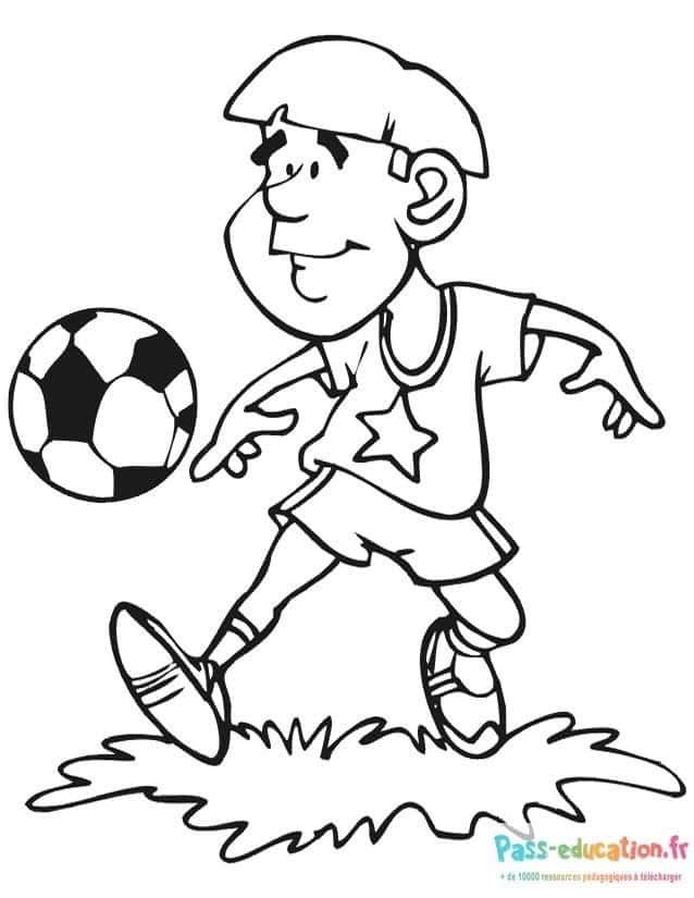 Coloriage Joueur de football à imprimer et colorier