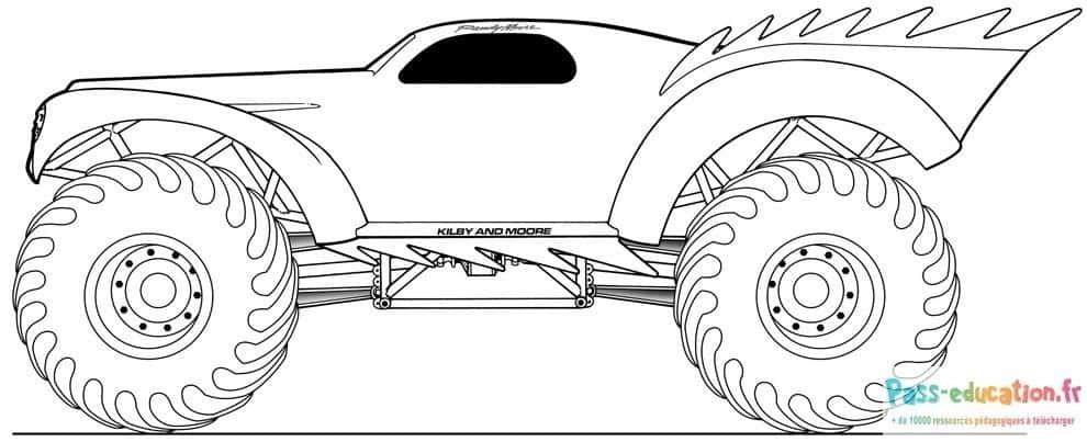 Coloriage Monster Truck à imprimer et colorier