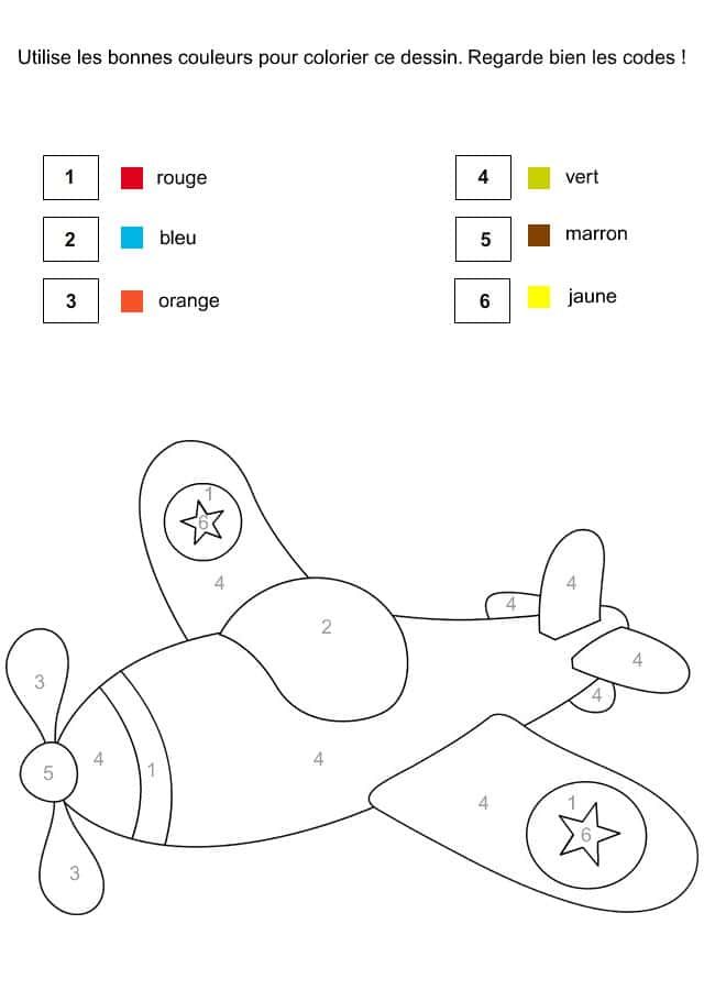 Coloriage Avion à colorier à imprimer et colorier