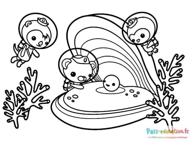 Coloriage Exploration sous-marine à imprimer et colorier
