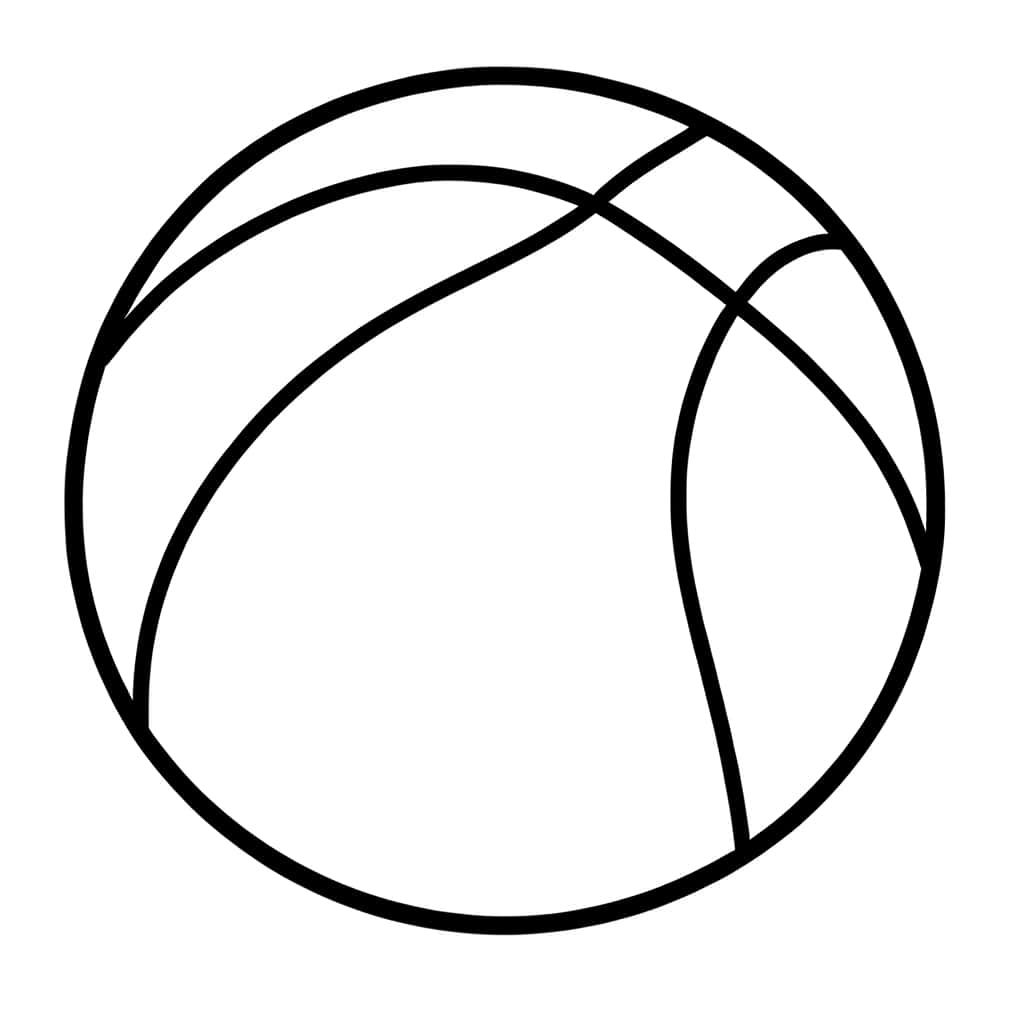 Coloriage Balle de basket à imprimer et colorier