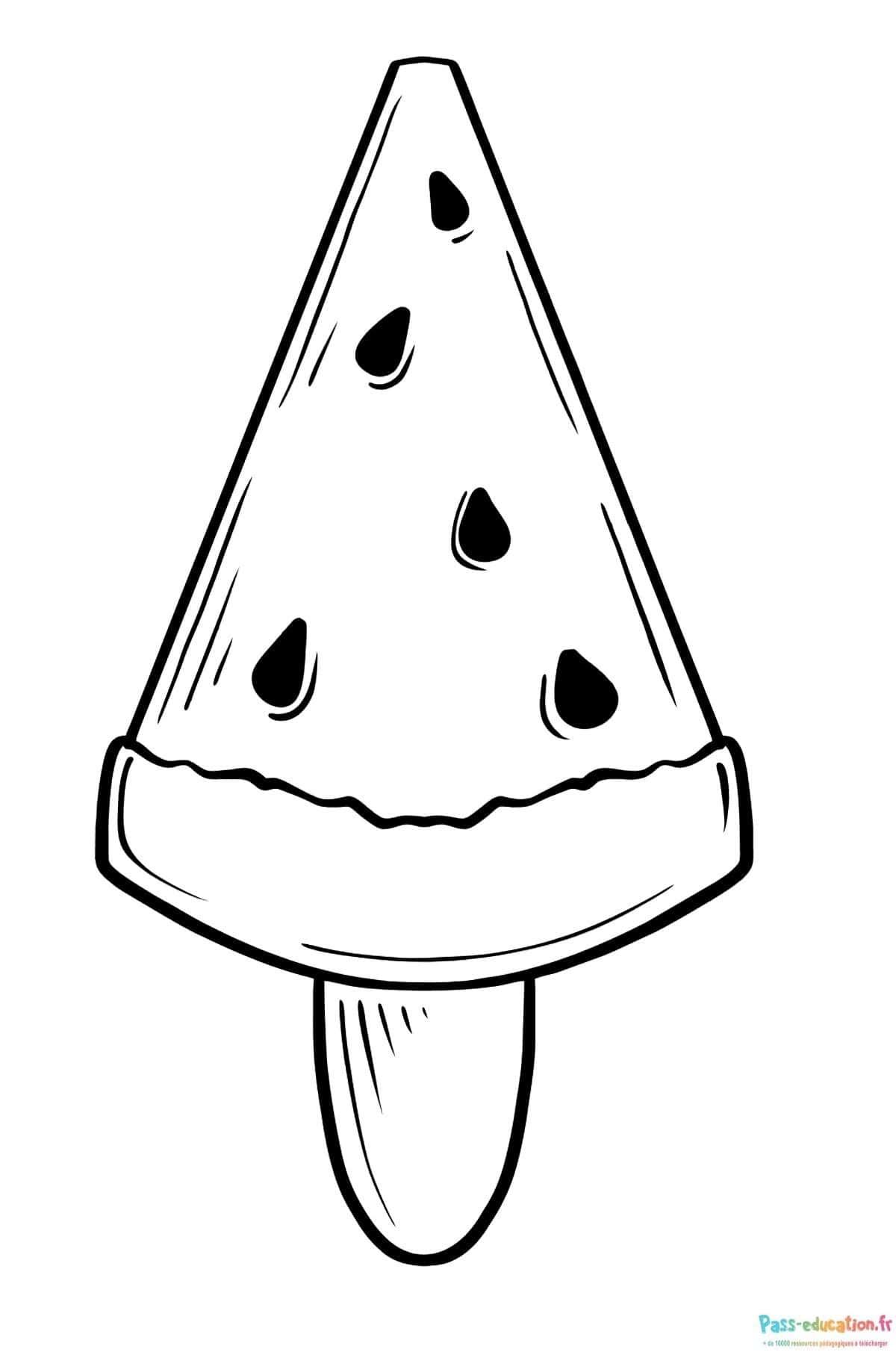 Coloriage Esquimau fruité à imprimer et colorier