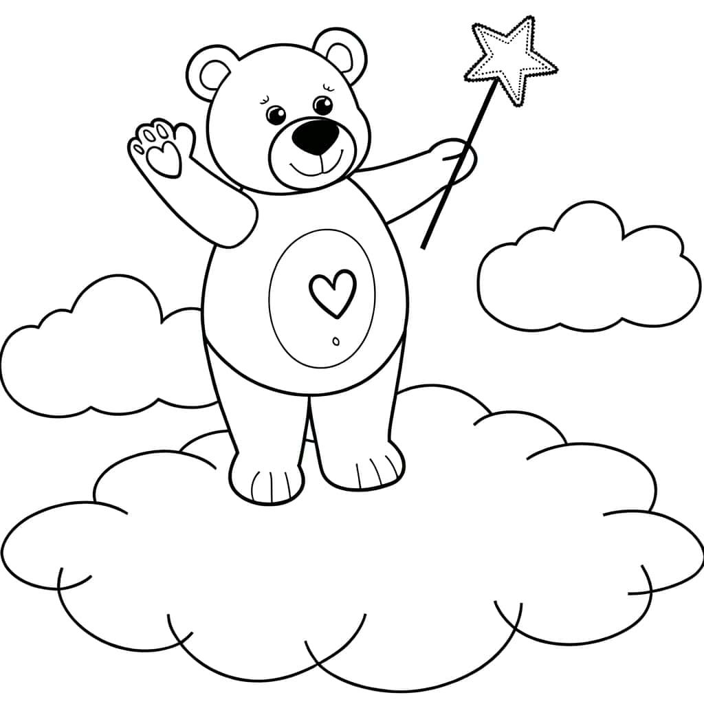 Coloriage Bisounours magique à imprimer et colorier