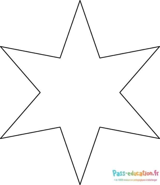 Coloriage Étoile à colorier à imprimer et colorier
