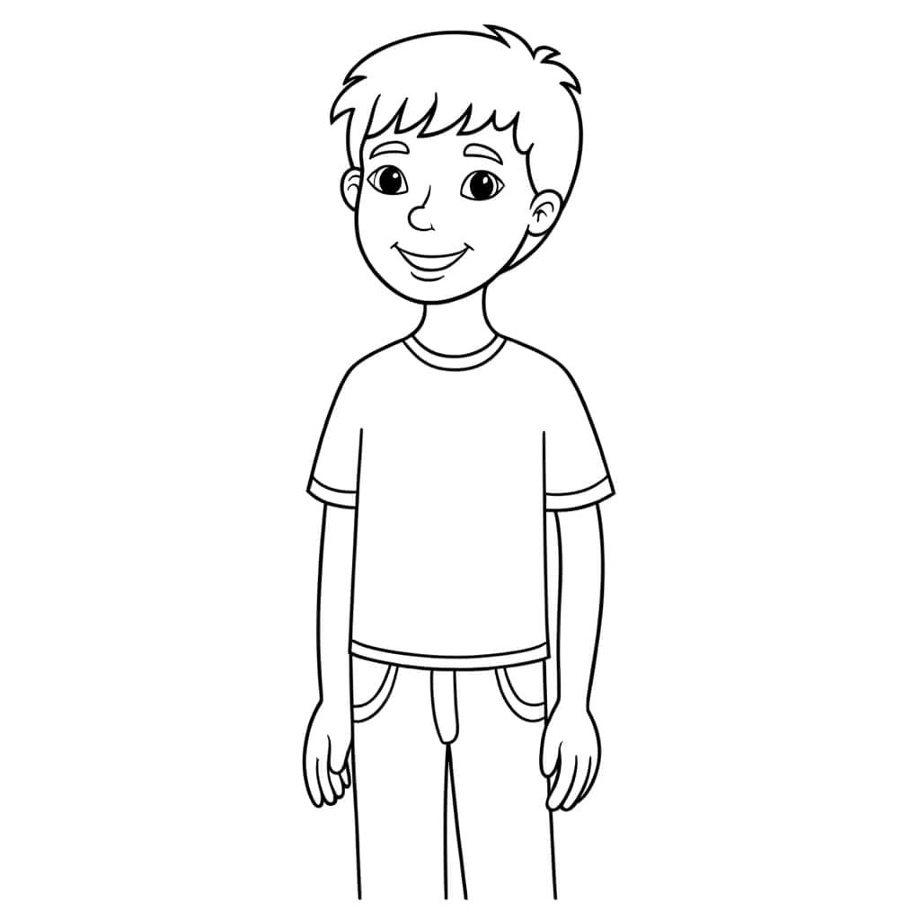 Coloriage Ado Garçon à imprimer et colorier